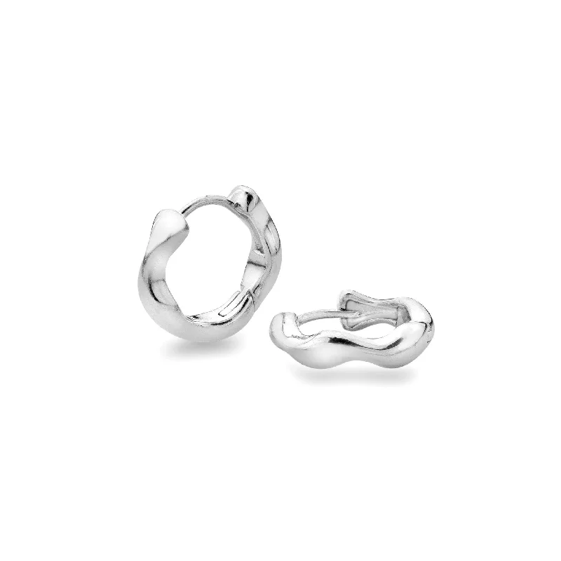 women’s long drop earrings-Sea Gems Gulf Stream Twist Hoop Earrings