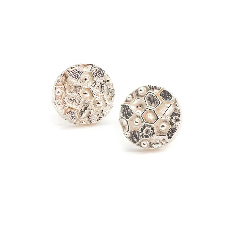 trendy ladies earrings-Dainty London Silver Mini Hemera Stud Earrings