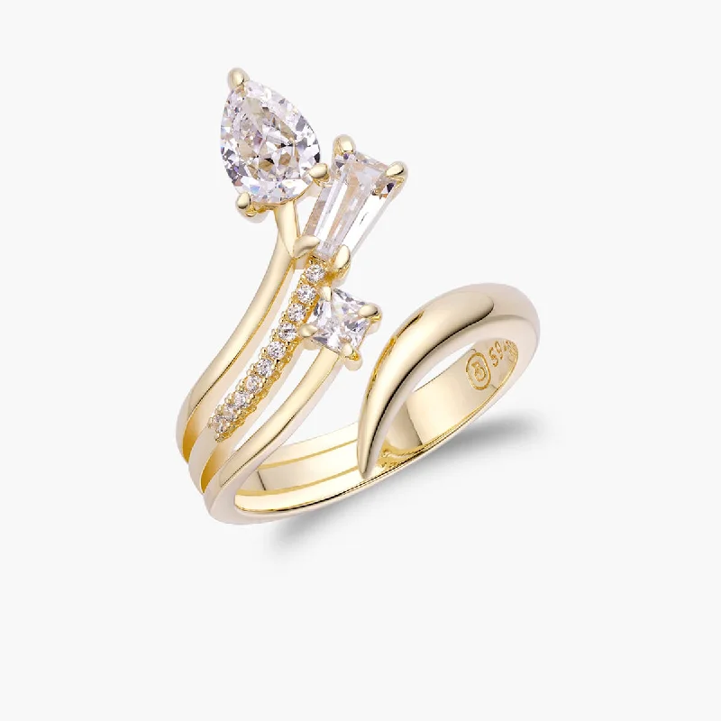 engraved ladies rings-Palme Ring