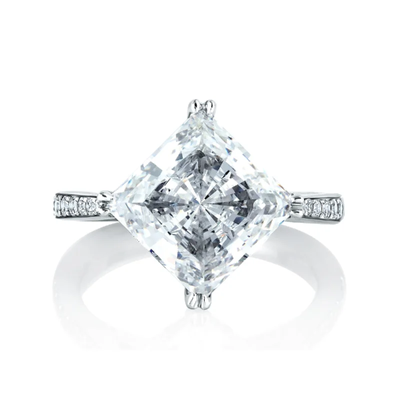 men’s and women’s matching engagement rings-A.Jaffe Whimsical Cushion Engagement Ring MES420/334