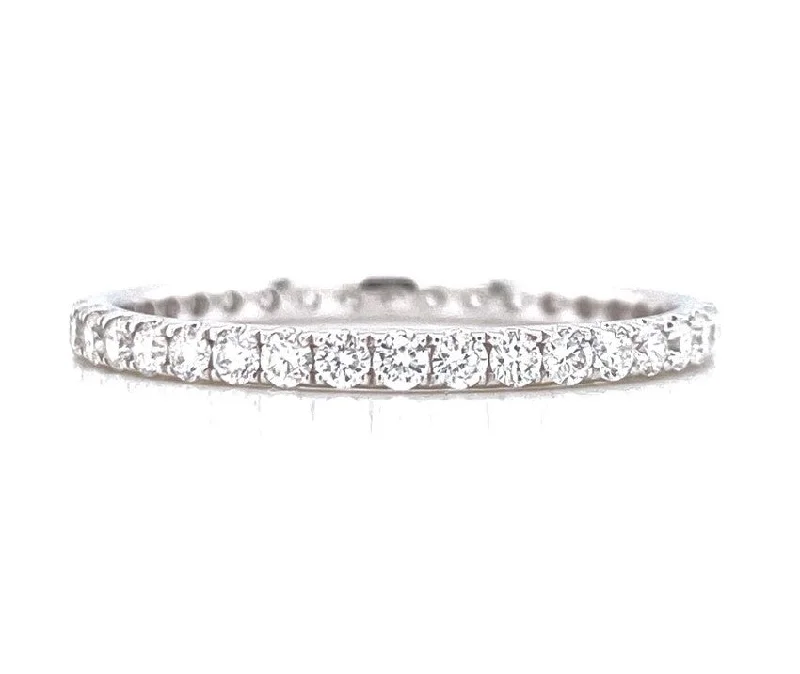 women’s rings with emerald-14K White Gold 0.53ct Diamond Eternity Band