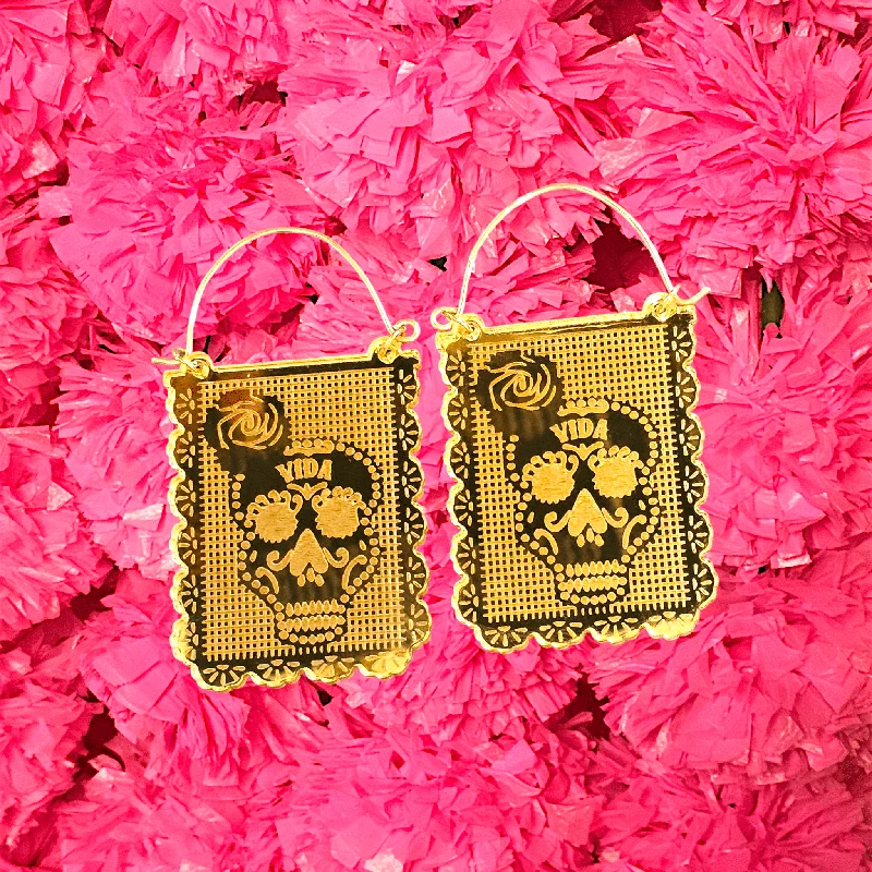 women’s stud earrings with diamonds-Por Vida Papel Picado Earrings