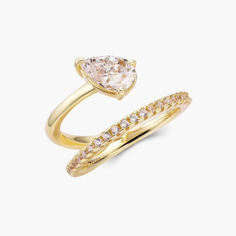 simple gold ladies rings-Lina Ring