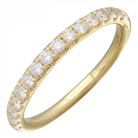 heart-shaped ladies rings-14K Yellow Gold Diamond Ring