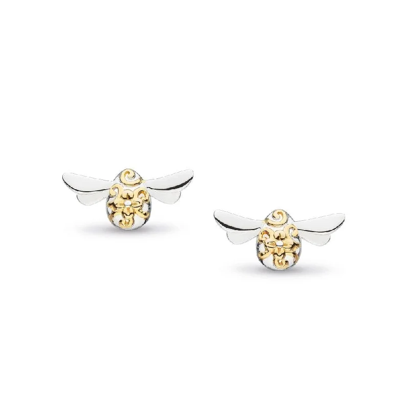 women’s hoop earrings-Kit Heath Blossom Flyte Honey Bee Stud Earrings