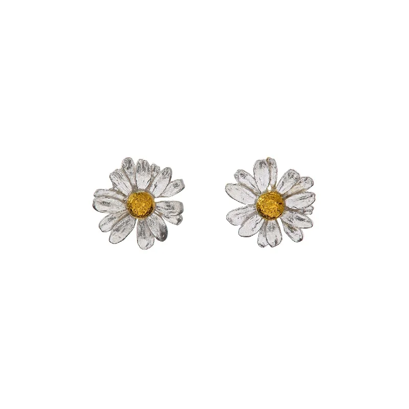 gold ladies earrings-Alex Monroe Classic Daisy Stud Earrings