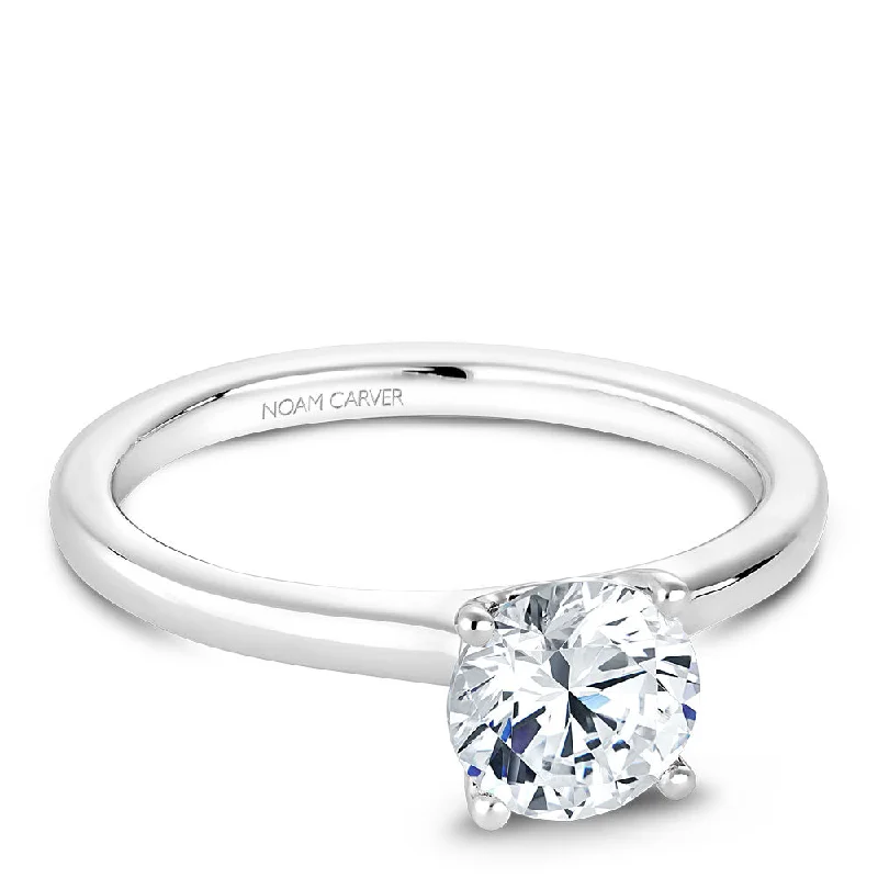 women’s engagement rings with moissanite-Noam Carver Classic Solitaire Engagement Ring B101-02A