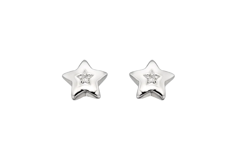 women’s chandelier earrings-Little Star Noor Diamond Star Stud Earrings