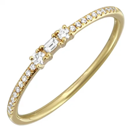 ladies rings with rubies-14K Yellow Gold Diamond Stackable Ring