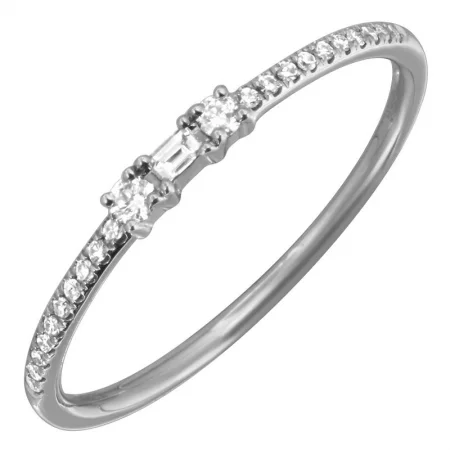 ladies eternity rings-14K White Gold Diamond Stackable Ring