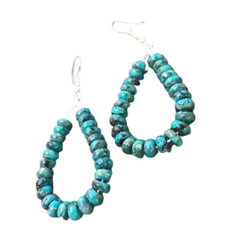 cubic zirconia earrings for women-Turquoise Amulet Earrings