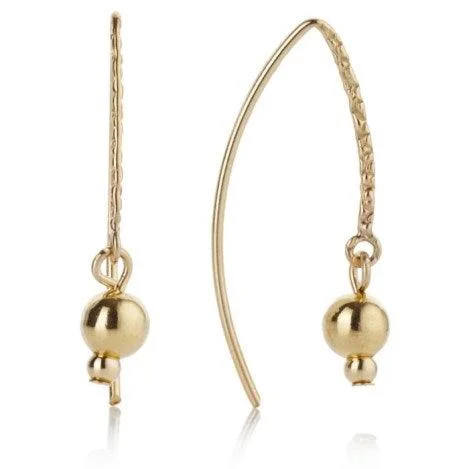 women’s birthstone earrings-Lavan Long Yellow Gold-Filled Hoop Earrings