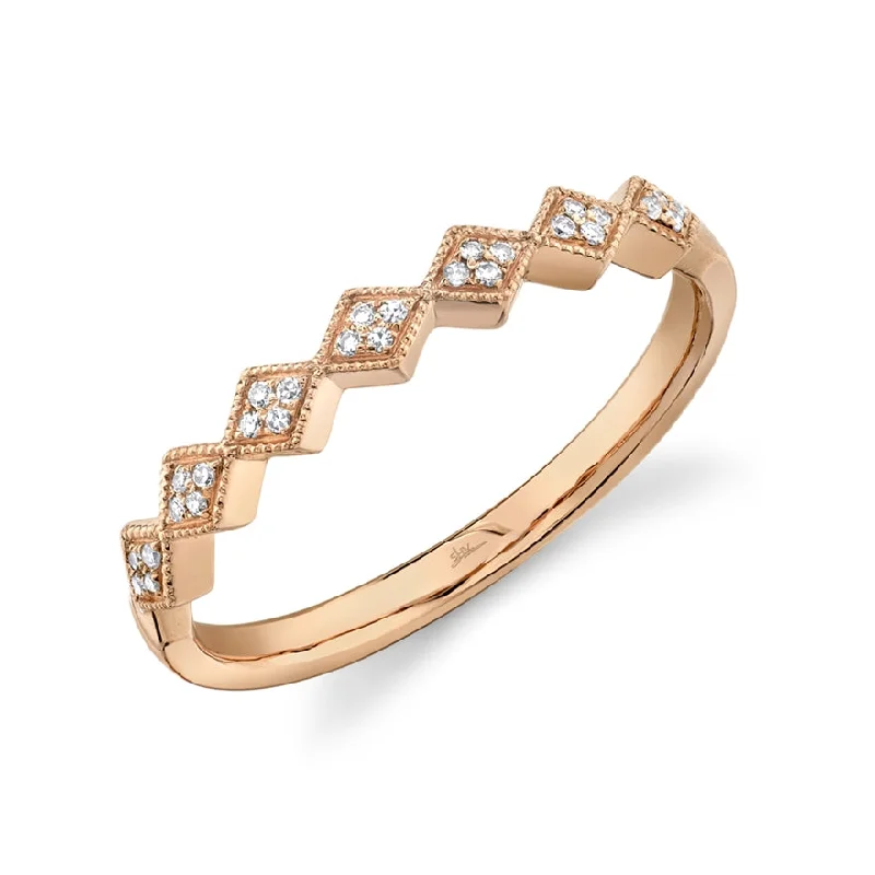 classic ladies rings-14K Rose Gold Diamond Lady's Ring