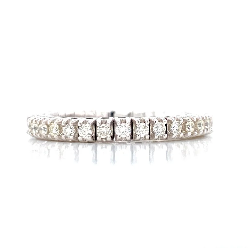 unique ladies rings-14K White Gold 0.50ct Diamond Stretch Eternity Band