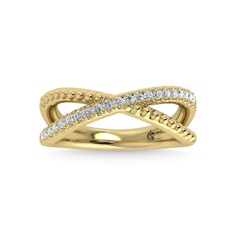 women’s birthstone rings-14K Yellow Gold Diamond 1/4 Ct.Tw. Fashion Ring