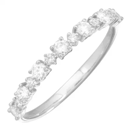 stackable engagement rings for ladies-14K White Gold Diamond Stacking Ring