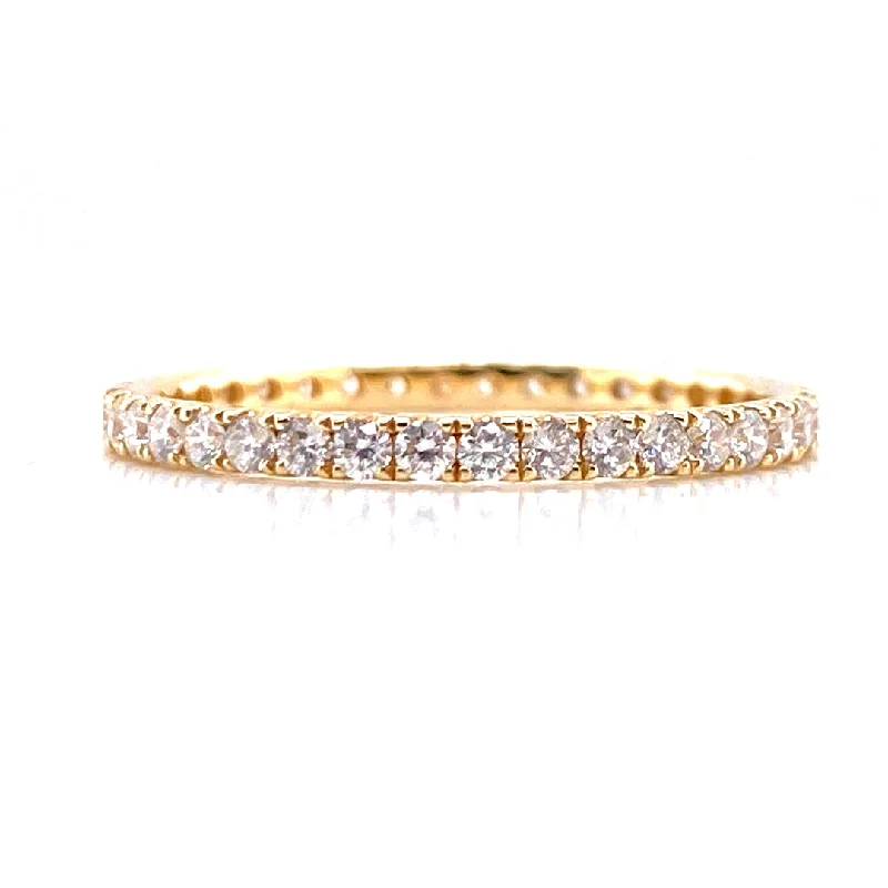 modern ladies rings-14K Yellow Gold 0.53ct Diamond Eternity Band