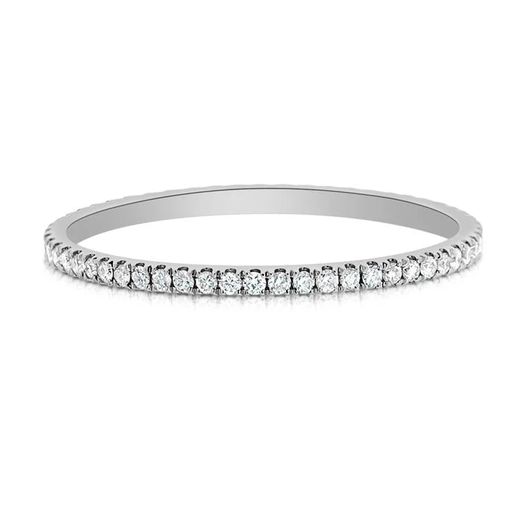 unique ladies rings-Platinum Diamond Eternity Band