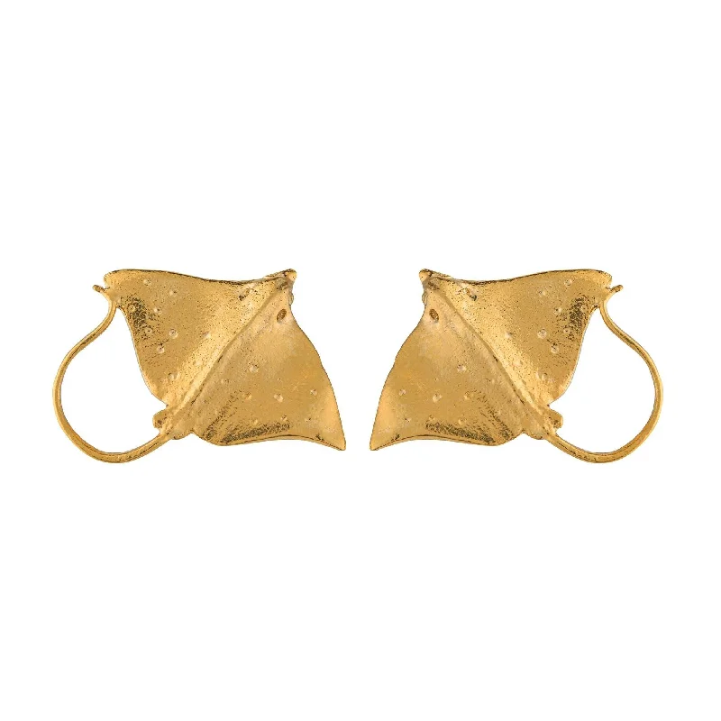 affordable ladies earrings-Alex Monroe Stingray Stud Earrings