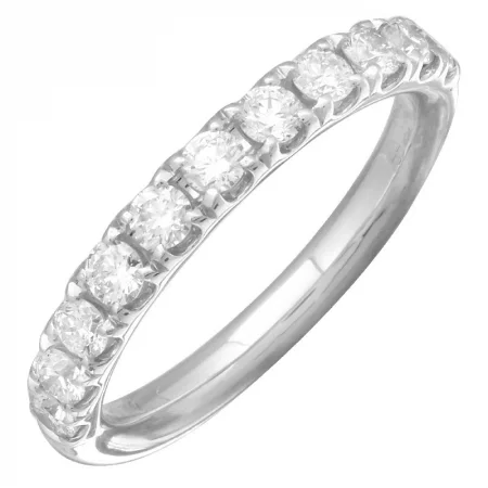 stackable engagement rings for ladies-14K White Gold Diamond Ring