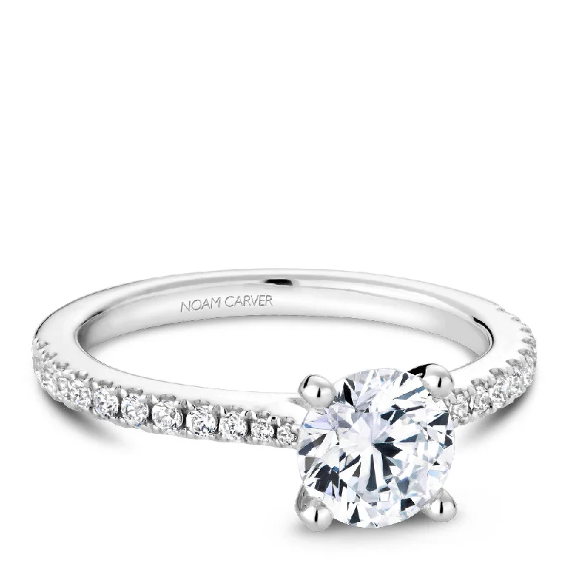 engagement rings with vintage style diamonds-Noam Carver Diamond Engagement Ring R046-01A