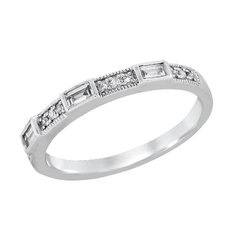 women’s wedding rings-WHITE GOLD DIAMOND STACKABLE RING, .19 CT TW