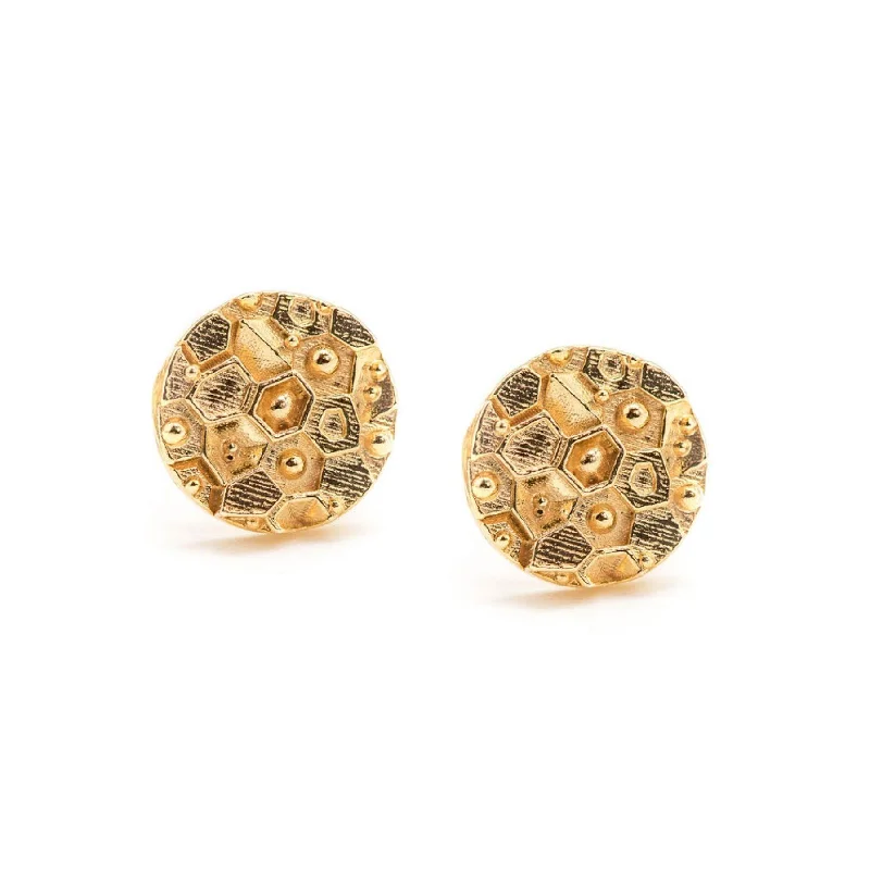 affordable ladies earrings-Dainty London Gold Mini Hemera Stud Earrings