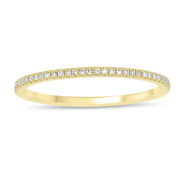 ladies rings with rubies-14K Yellow Gold Diamond Eternity Band