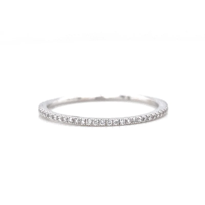 wedding band for ladies-14K White Gold 0.18ct Diamond Eternity Band