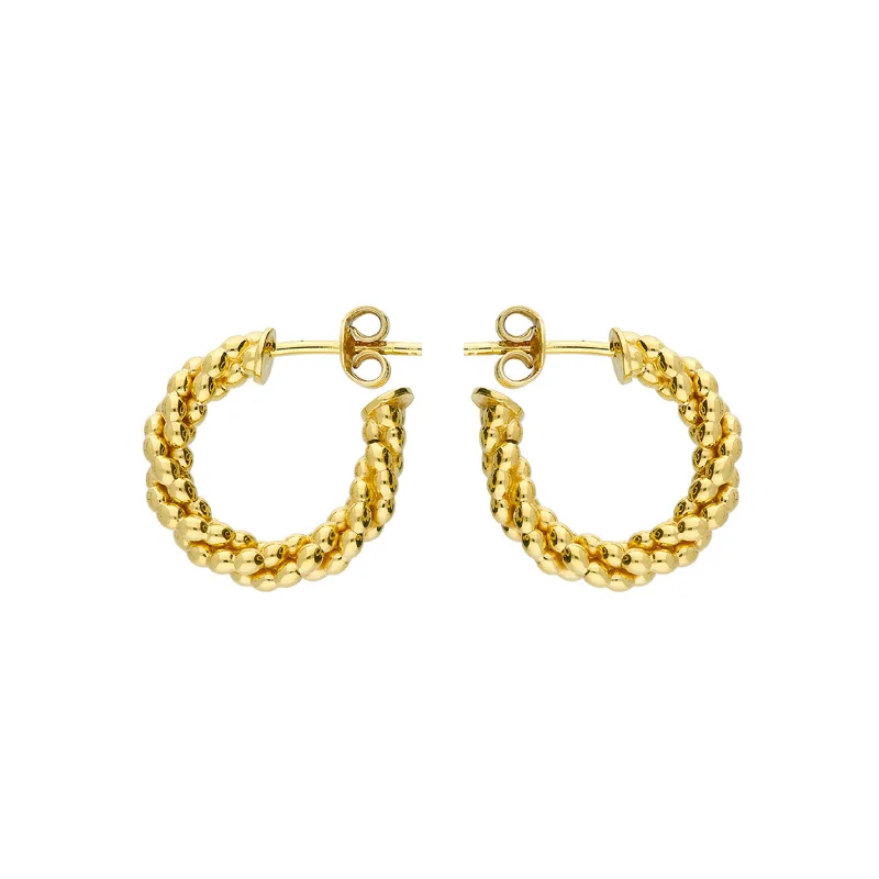 stud earrings for women’s everyday wear-Dainty London Gold Barnacle Huggie Hoop Earrings