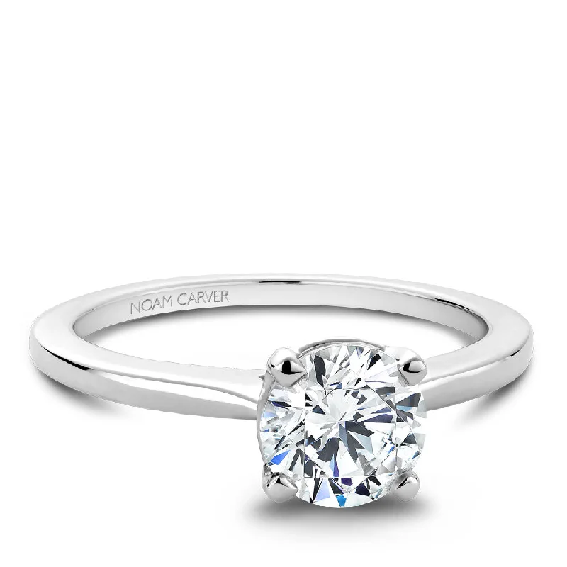 women’s vintage engagement rings with diamonds-Noam Carver Classic Solitaire Engagement Ring B018-01A